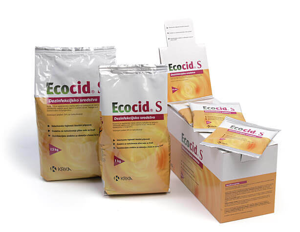 Ecocid S je Krkin dezinficijens visoke kvalitete u obliku praška topivog u vodi, a služi za jednostavnu, brzu i učinkovitu dezinfekciju vašeg doma.