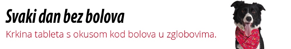 Krkina tableta s okusom za kućne ljubimce kod bolova u zglobovima.