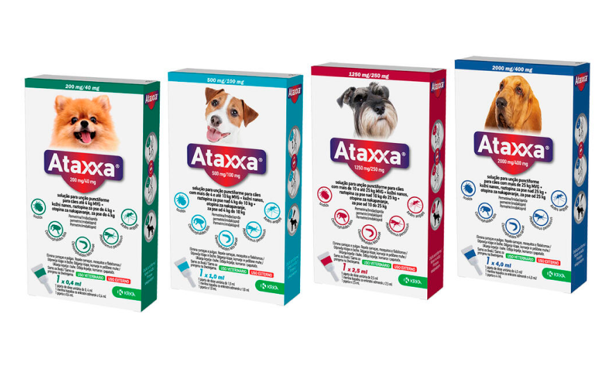 Ataxxa djeluje repelentno (odbija) krpelje, komarce i papatače te za liječenje i sprječavanje infestacije buhama.