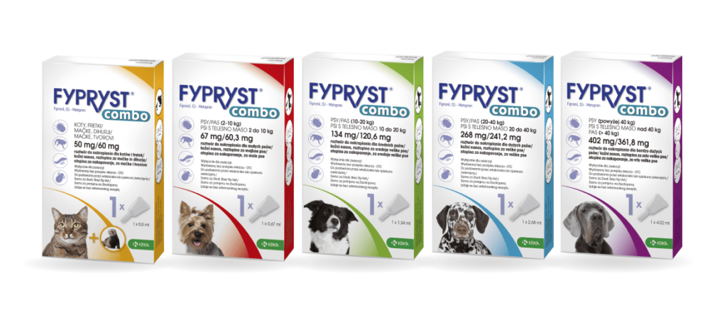 Fypryst Combo primjenjuje se u slučaju infestacije buhama ili u slučaju kombinirane infestacije buhama, krpeljima i/ili paušima.